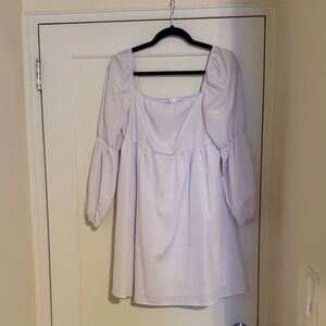 White Puff Sleeve Dress